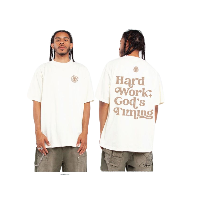 Hard Work + God’s Timing - Oversized Tee